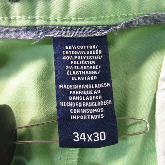 Mens Izod Chino Pants Mens 34x30 Pink Green Pastel Straight Leg Lot of 2 Summer - Picture 8 of 13